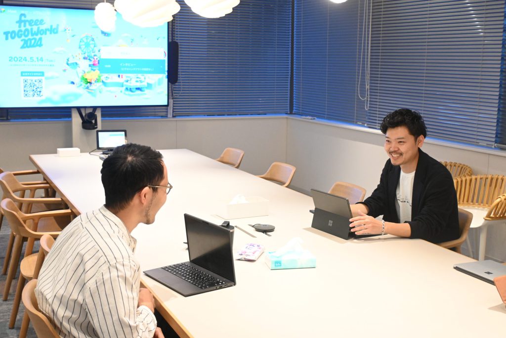 freee株式会社様 取材の様子